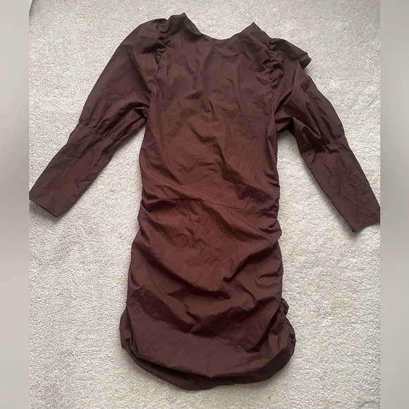 Asos Brown Ruched  Dress - Picture 5 of 5
